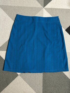 RipSkirt Hawaii Teal Blue Water-Resistant Wrap Mini Skirt Geo Pattern Women's S